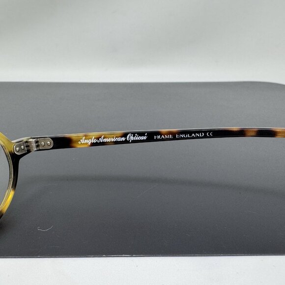 Authentic Anglo American Optical MOD401 DCM 47 [] 18 Tortoise EyeGlasses England - Picture 13 of 16